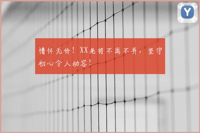 情怀无价!XX老将不离不弃,坚守初心令人动容!